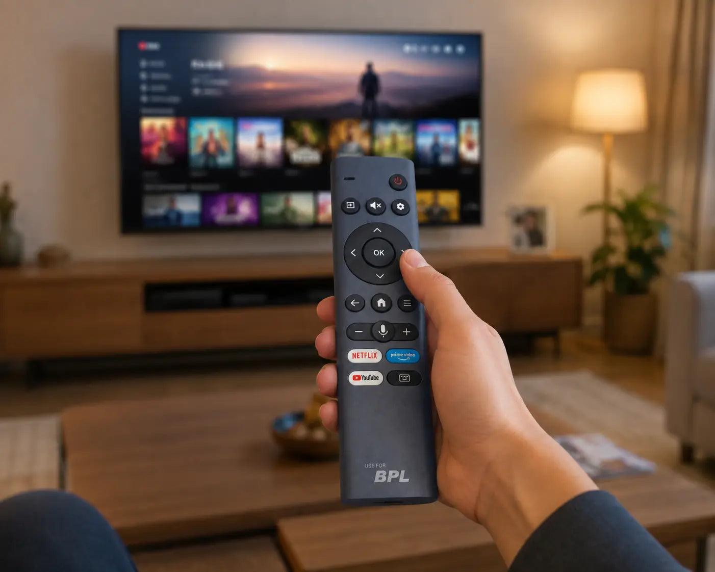 BPL Smart TV Remote Control with Netflix, Prime Video & YouTube Buttons