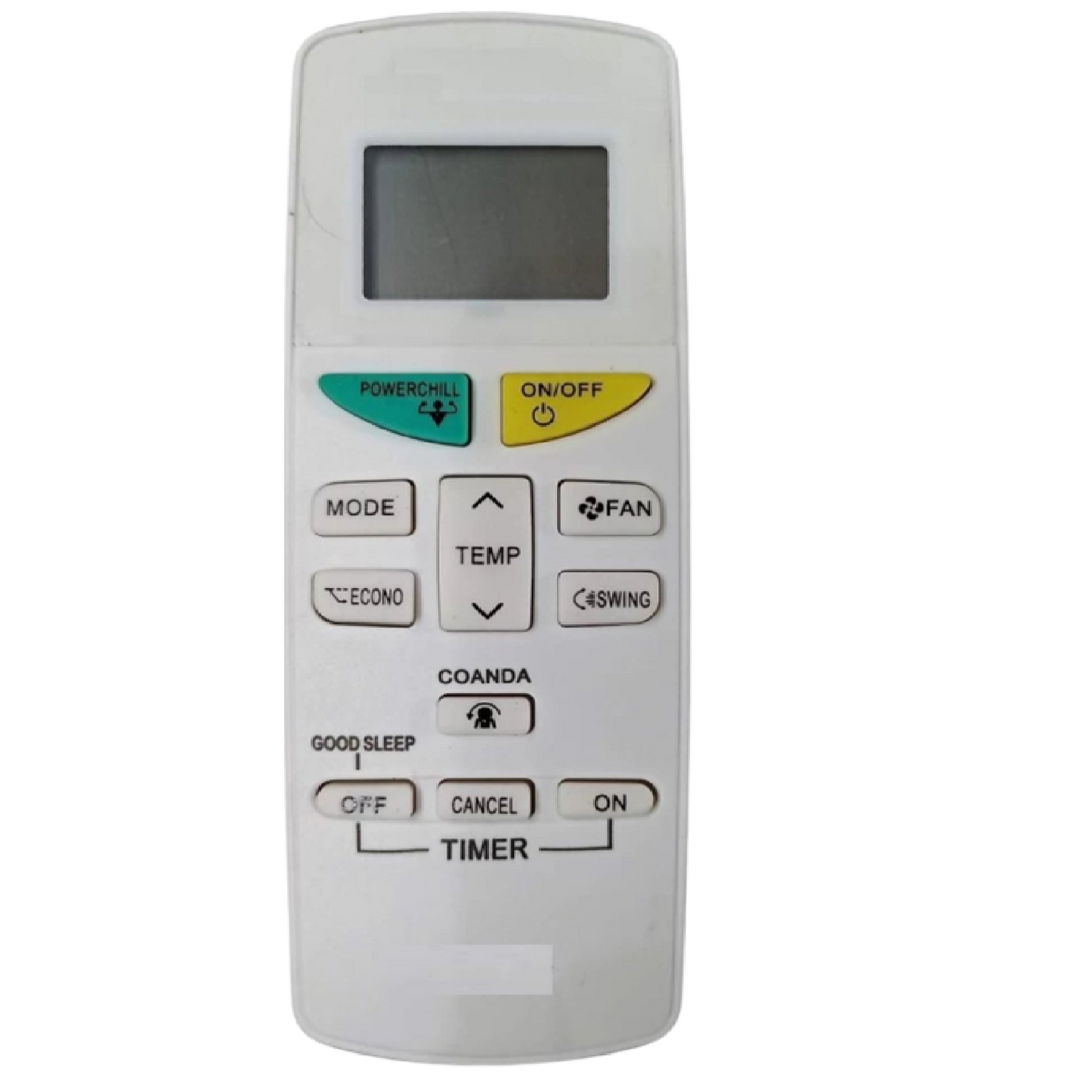 Daikin AC Remote 132A front view — compatible Daikin air conditioners India Faritha 2026