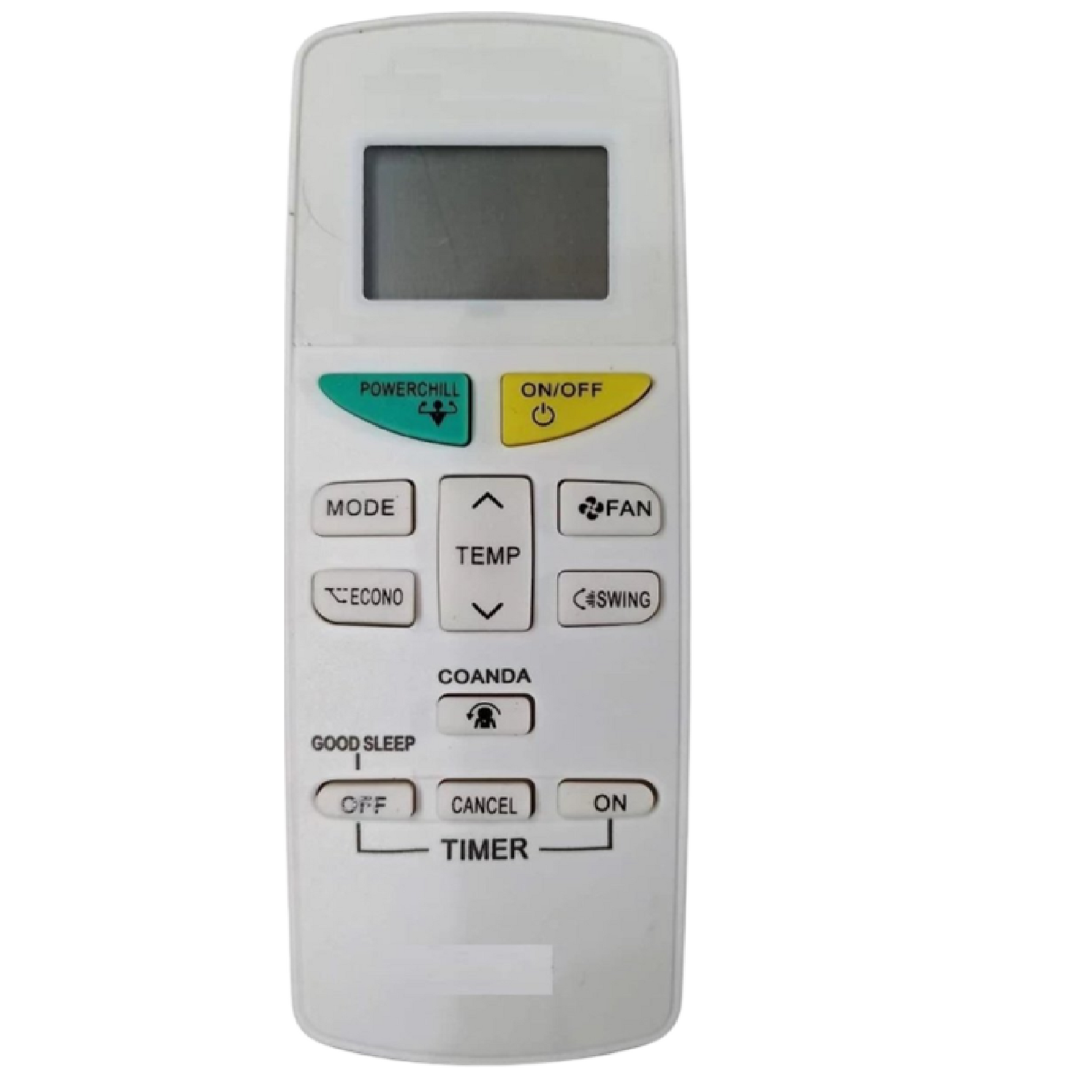 Daikin AC Remote 132A front view — compatible Daikin air conditioners India Faritha 2026