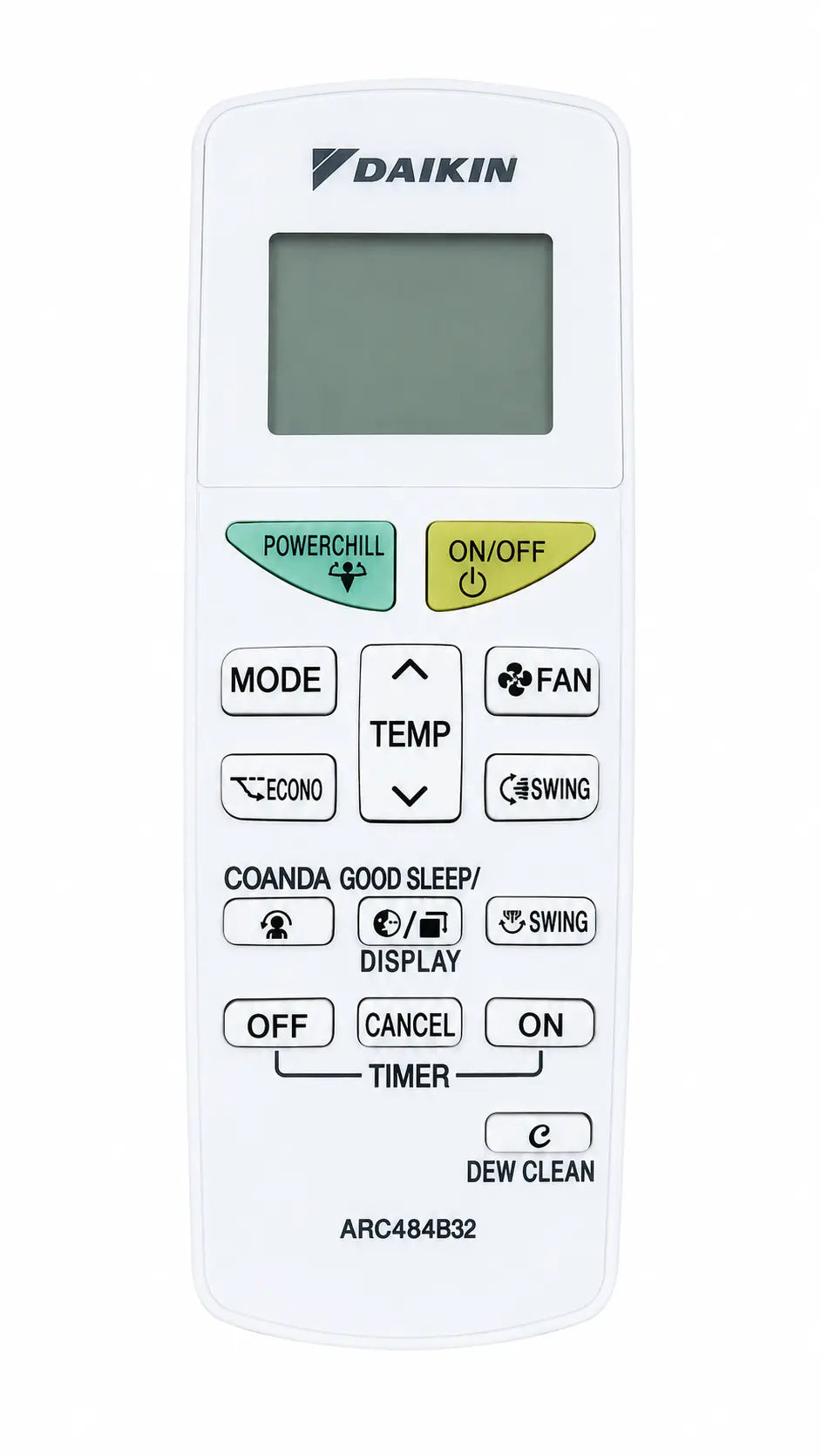 Original Daikin AC Remote Control ARC484B32 – Genuine Daikin Air Conditioner Remote