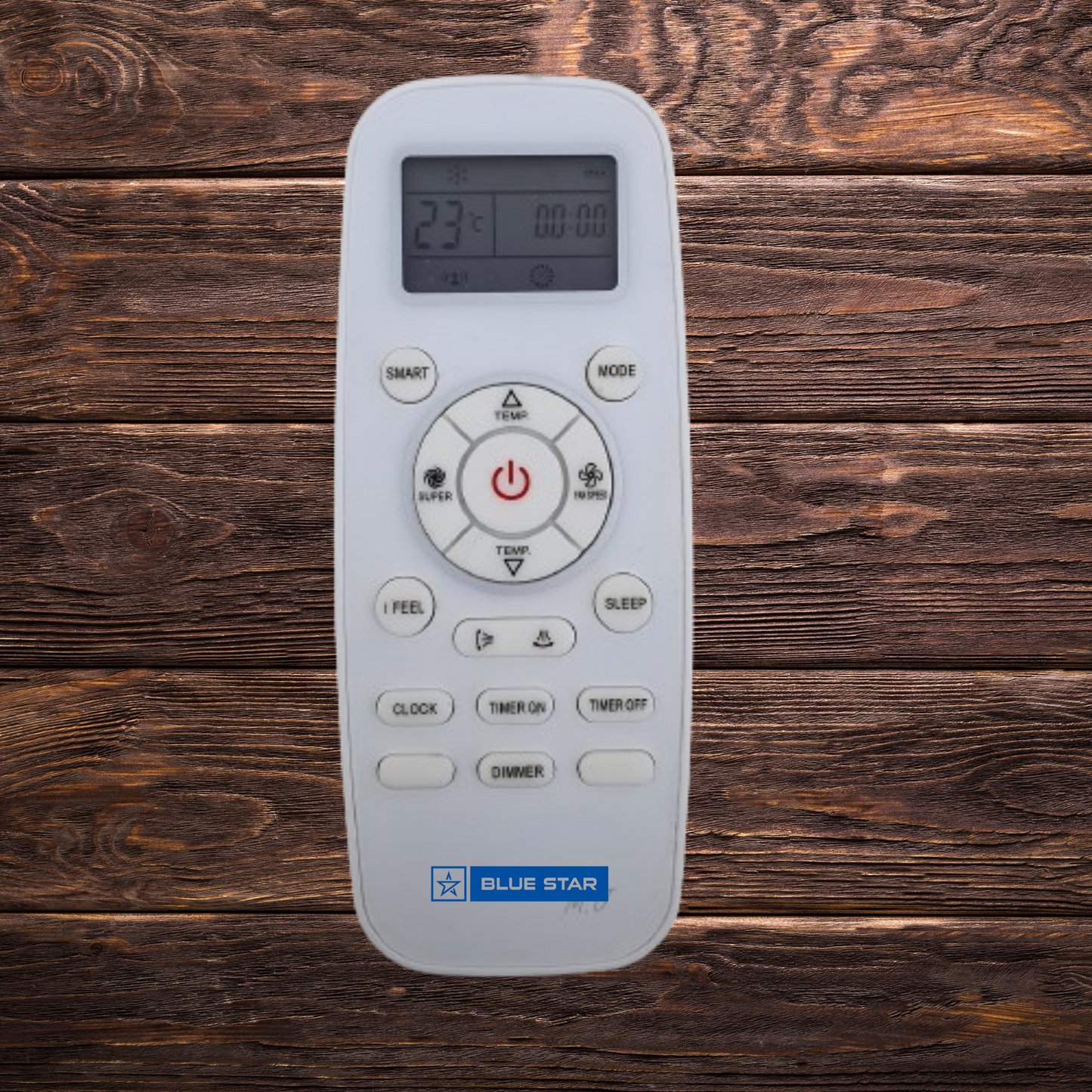 Blue Star AC Remote front view — compatible replacement Blue Star air conditioners India Faritha 2026