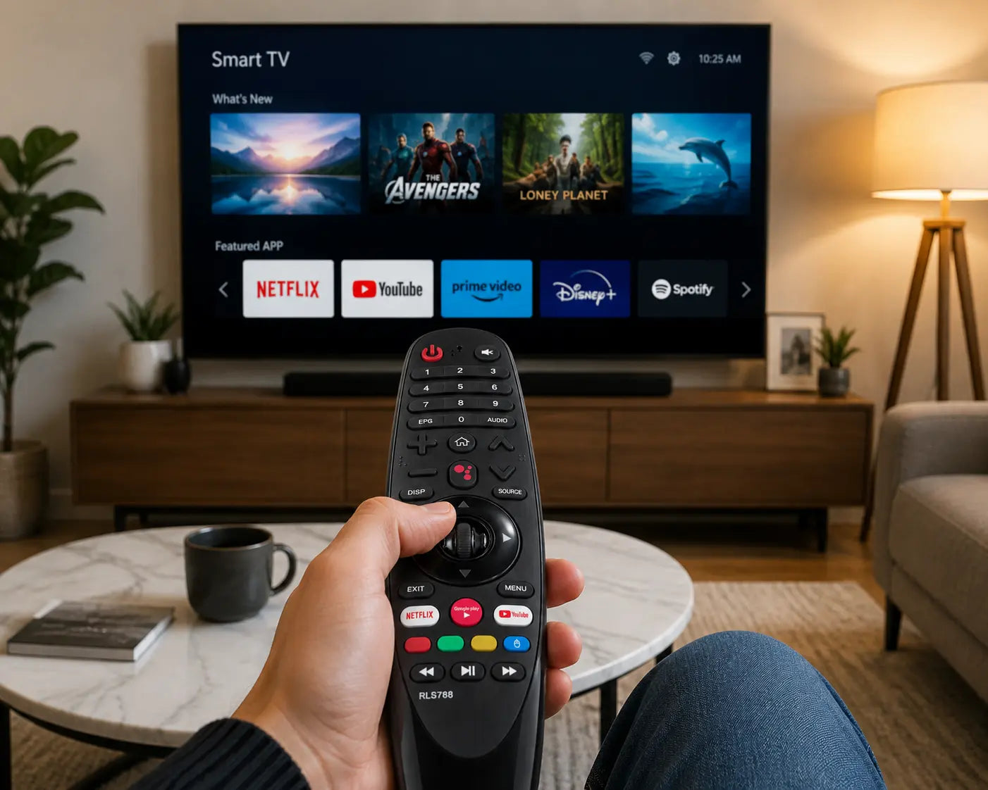 Fox Sky RLS788 Smart TV Remote with Netflix, YouTube & Google Play