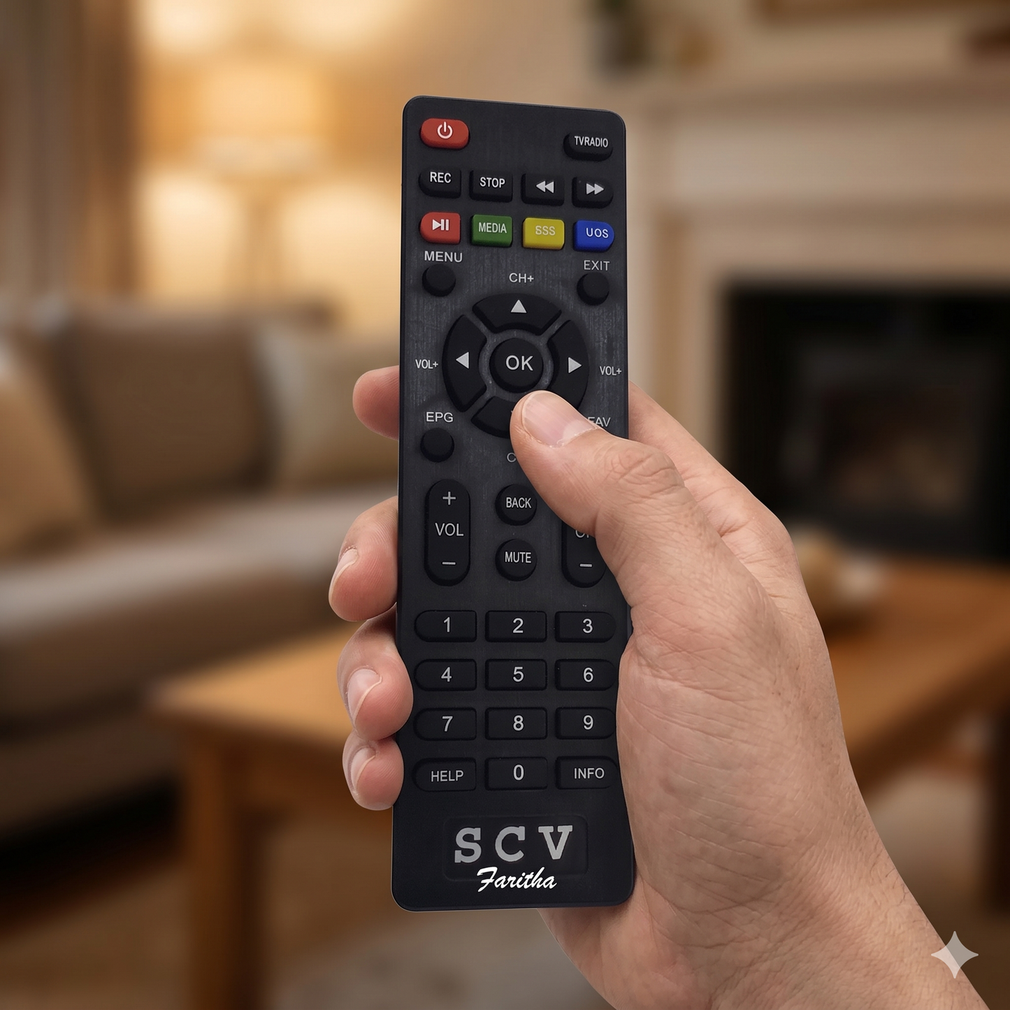 SCV Tamil Nadu Government Set Top Box Remote Control – Compatible Replacement India