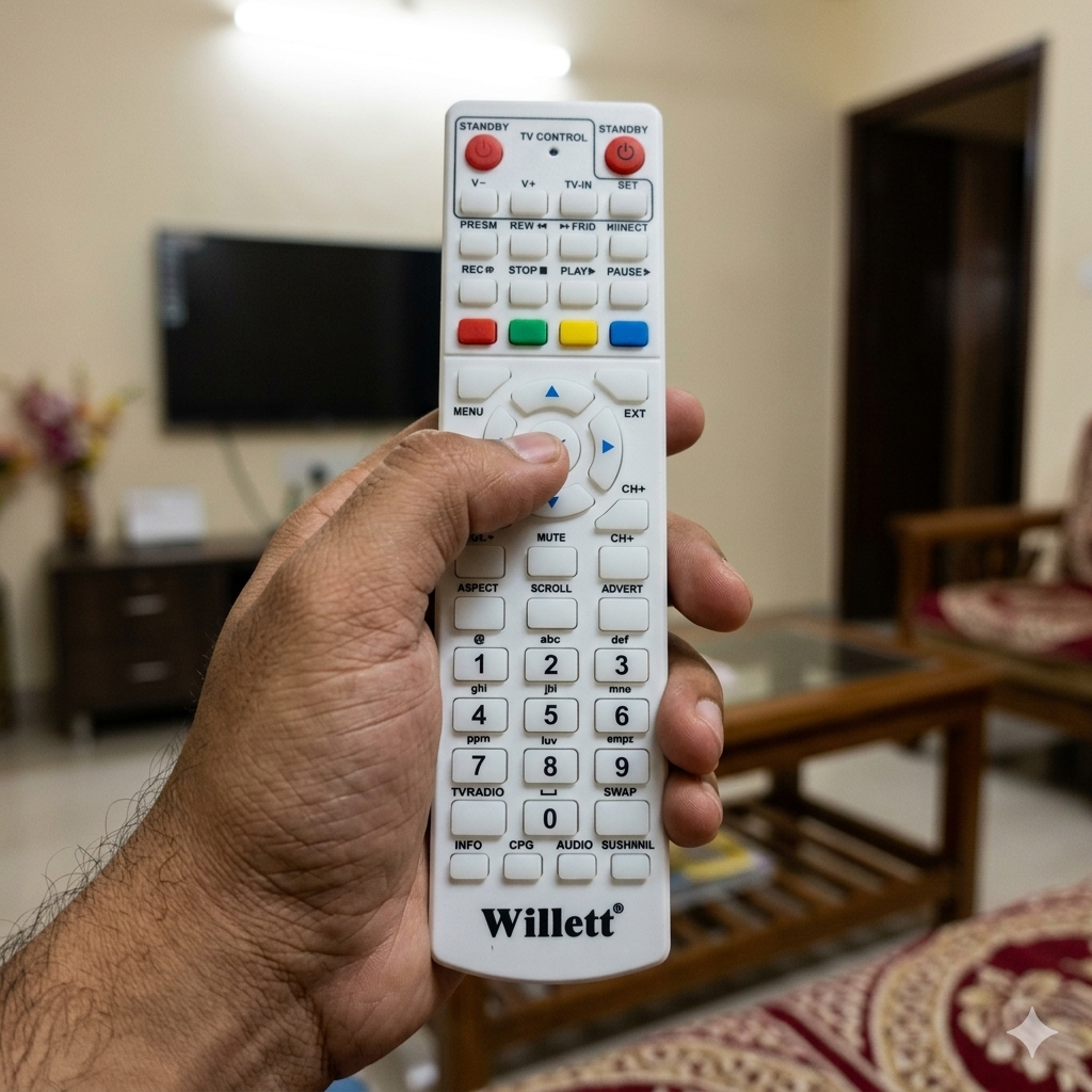 Willett STB remote front view — India 2026