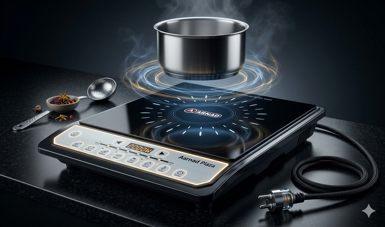 Arnad Induction Stove Portable Electric Induction Cooktop with Push Button Controls #