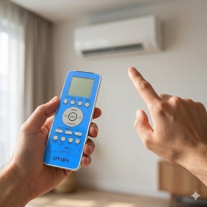 Onida I-Cool AC Remote AC08 Model 111 buttons — temperature fan mode India Faritha