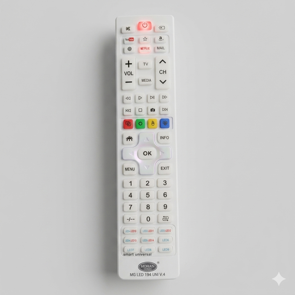 Smart TV Remote Control – Compatible Replacement for Multiple LED & Smart TVs #
