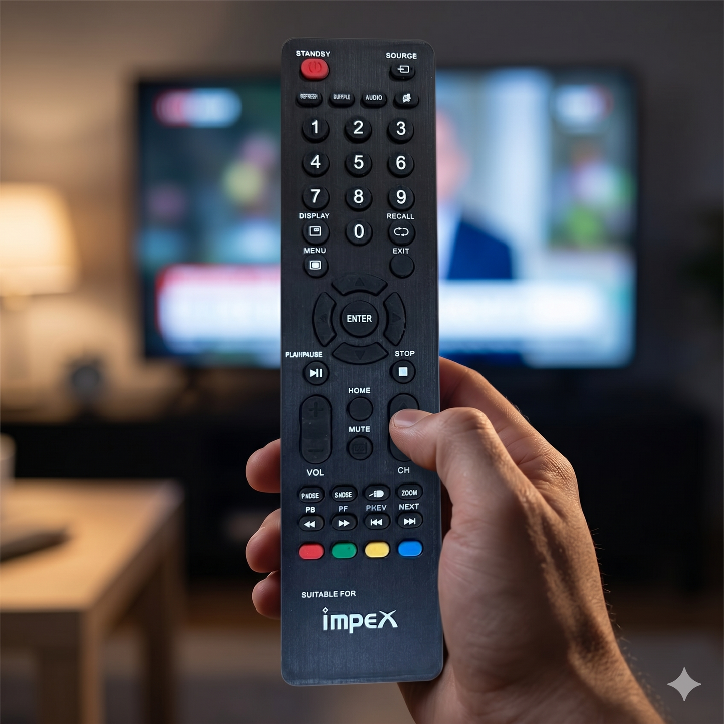 Impex LED LCD TV Remote Control – Compatible Replacement for Impex Smart TVs