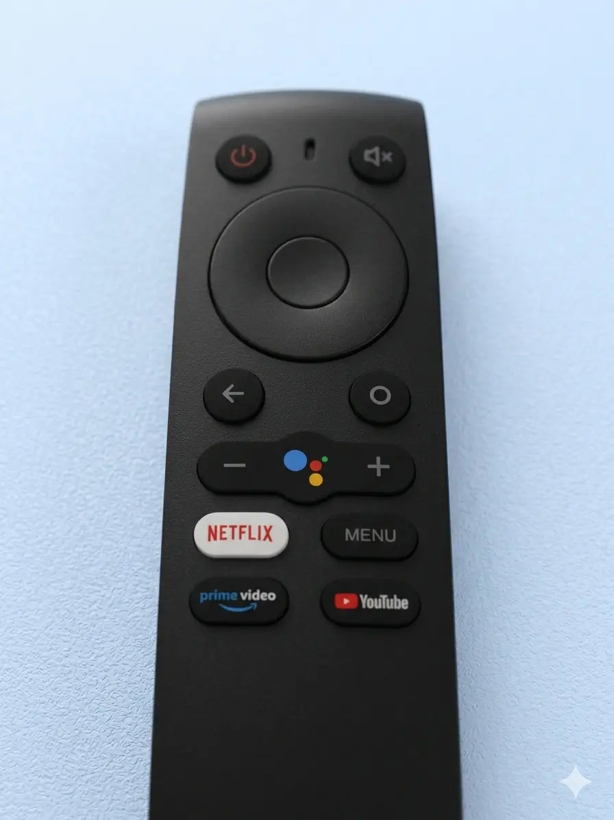 OnePlus Y Series TV Remote back view — 2 AAA batteries India Faritha 2026
