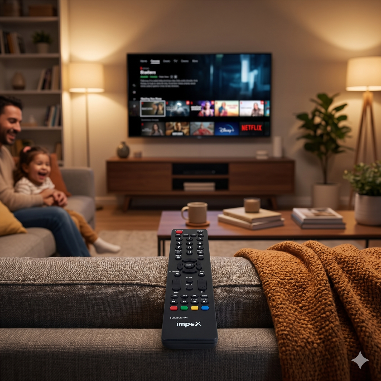 Impex LED LCD TV Remote Control – Compatible Replacement for Impex Smart TVs