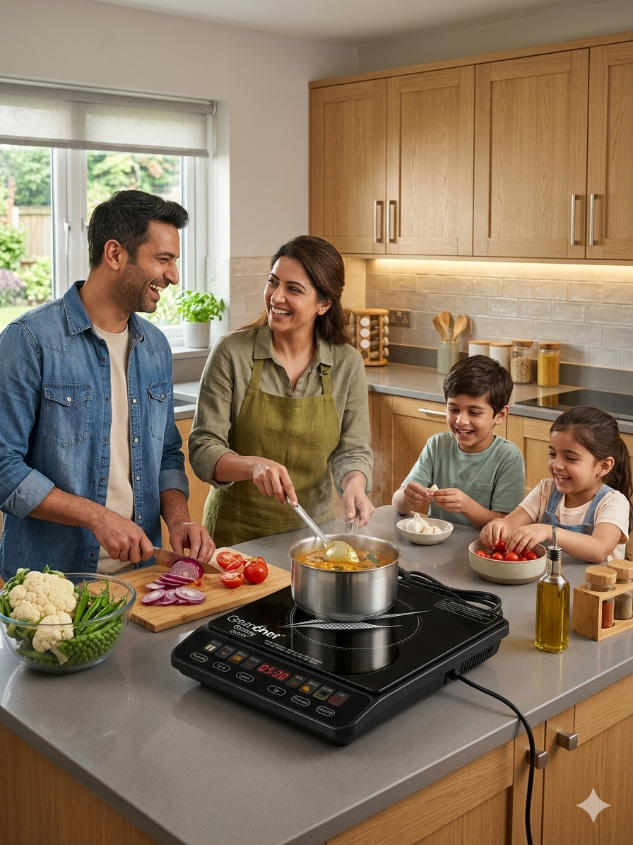 Greenchef Galaxy 2000W Induction Cooktop Touch Panel Fast Heating #