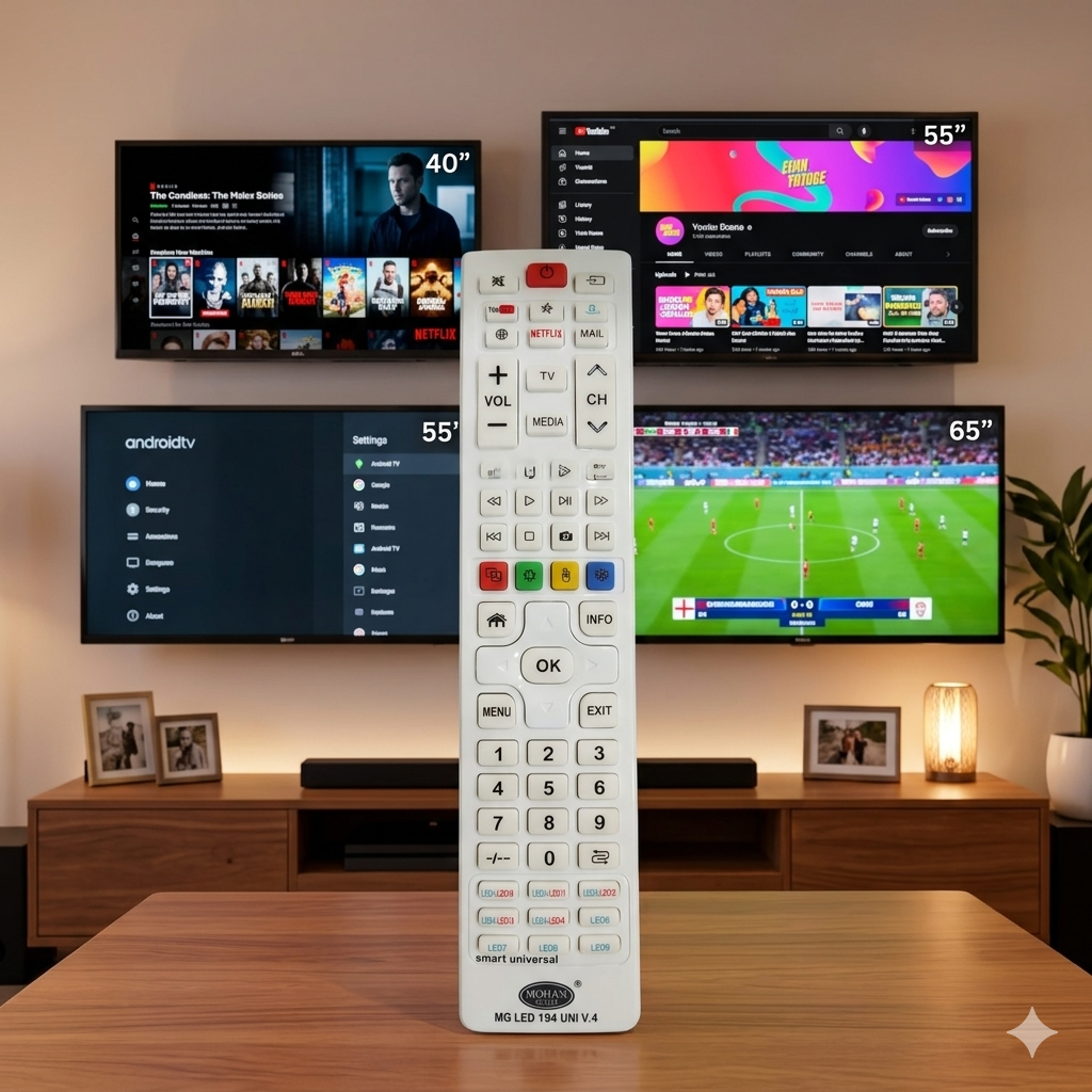 Smart TV Remote Control – Compatible Replacement for Multiple LED & Smart TVs #
