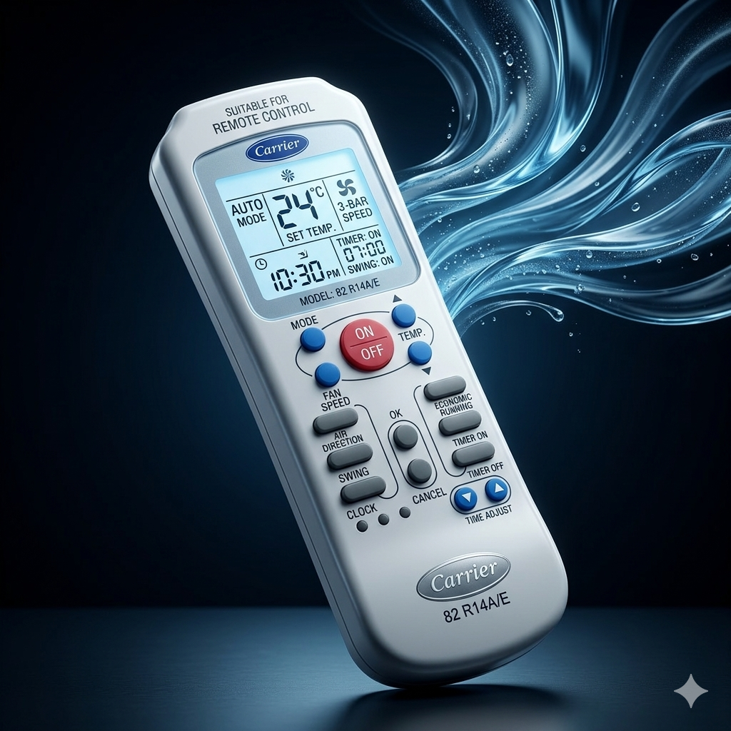 Carrier AC Remote Control Model 82 R14A – Compatible Split AC India