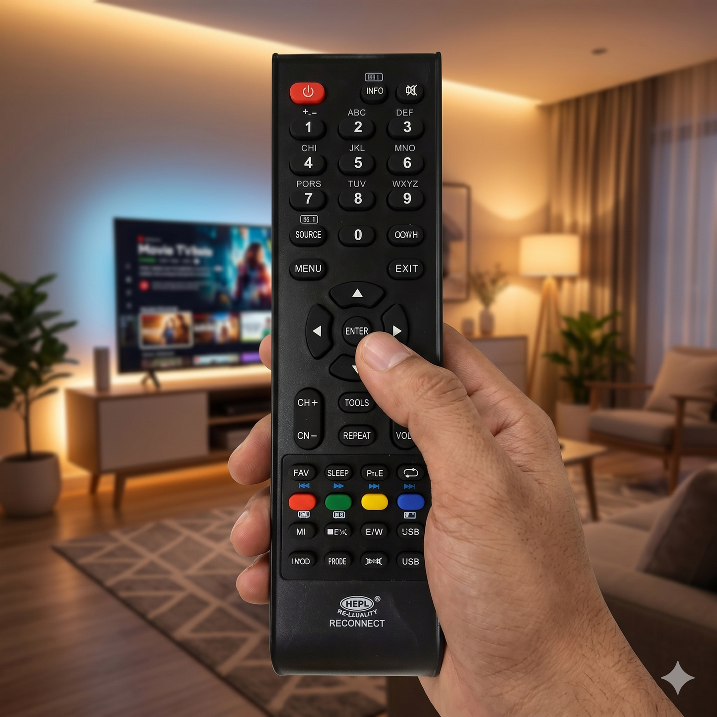 Reliance Reconnect LD53 LCD TV Remote Control – Compatible Replacement India