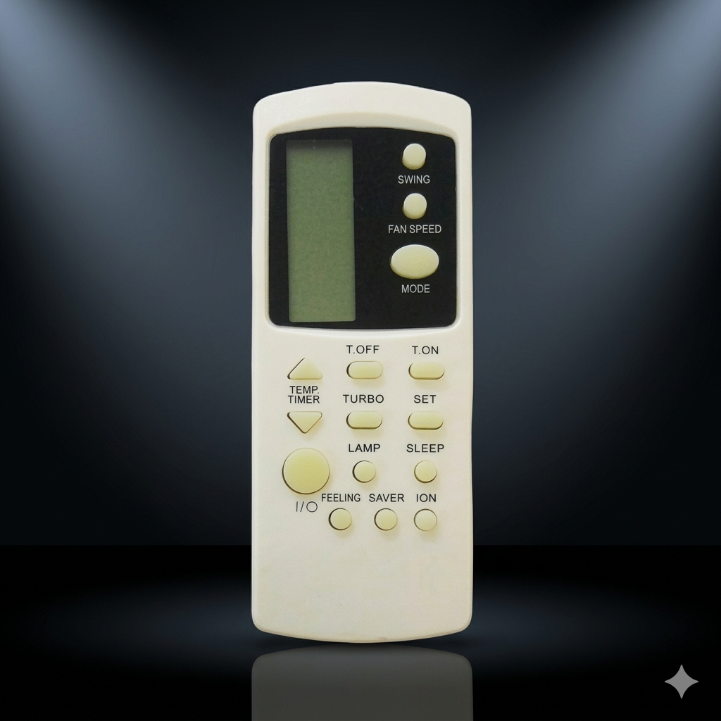 Voltas air conditioner remote front view — compatible India 2026