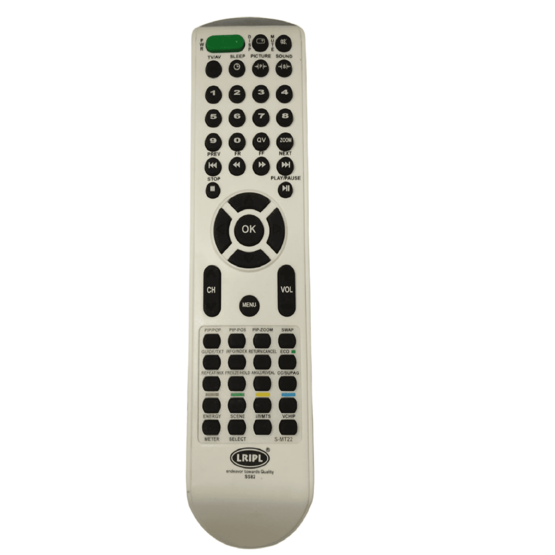 Videocon / Sansui LED/LCD TV Universal Remote Control 82 (LD12) - Faritha