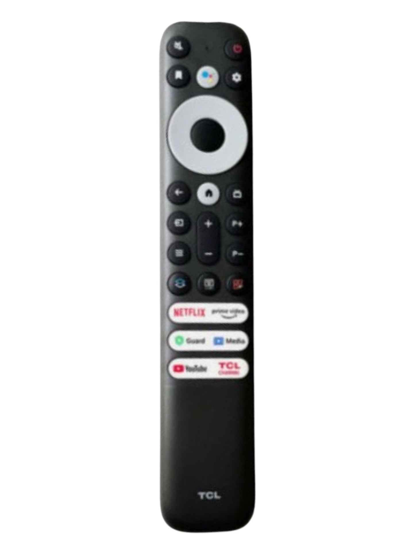 Original TCL Smart TV Remote Control with Google Voice Assistant, Netflix, Amazon Prime, YouTube & Media Buttons – Seamless Compatibility #
