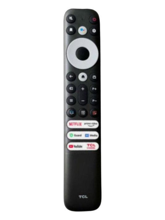 Original TCL Smart TV Remote Control with Google Voice Assistant, Netflix, Amazon Prime, YouTube & Media Buttons – Seamless Compatibility #
