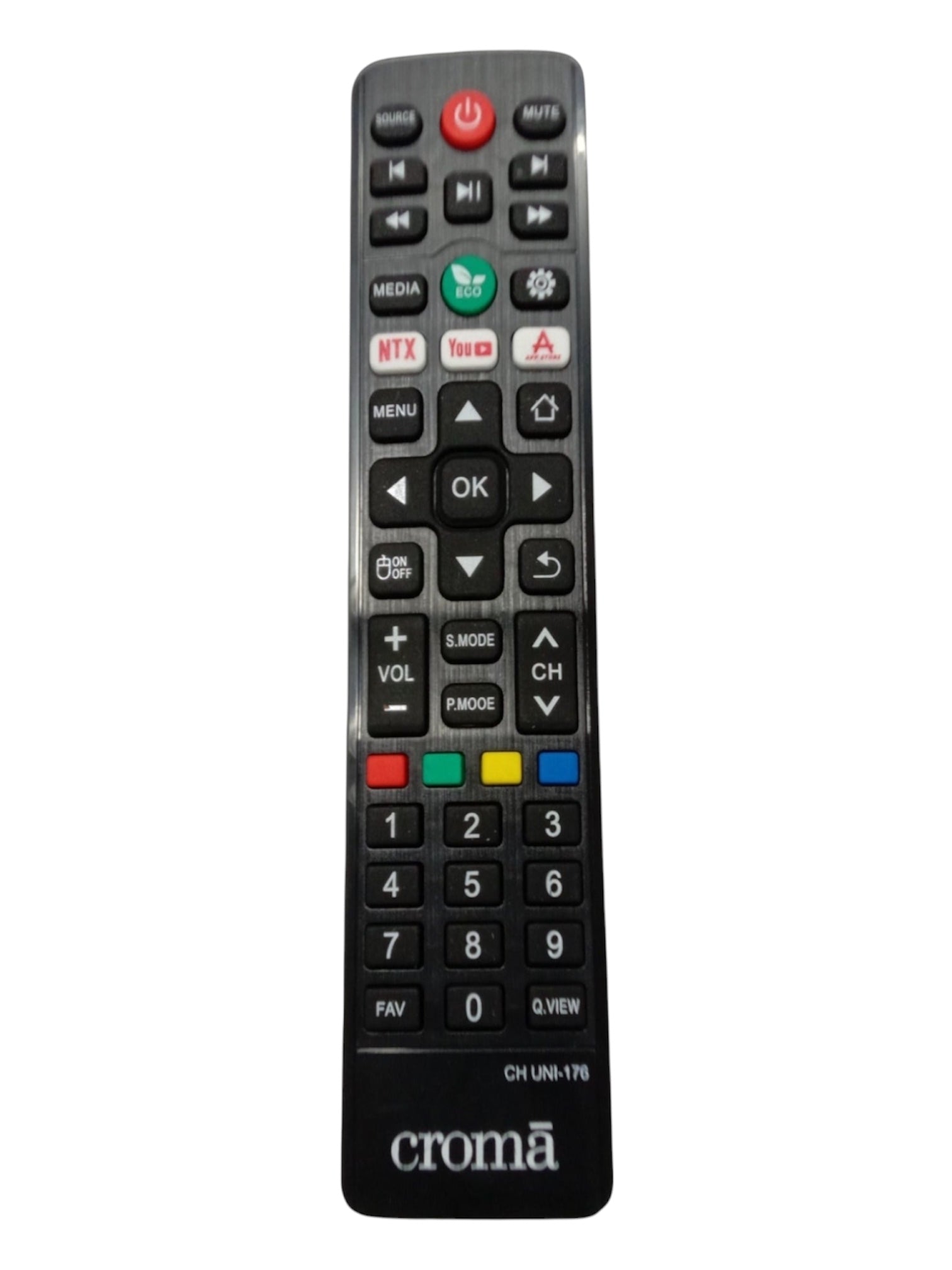 Croma Smart LED TV Remote — Netflix YouTube high sensitivity India Faritha 2026