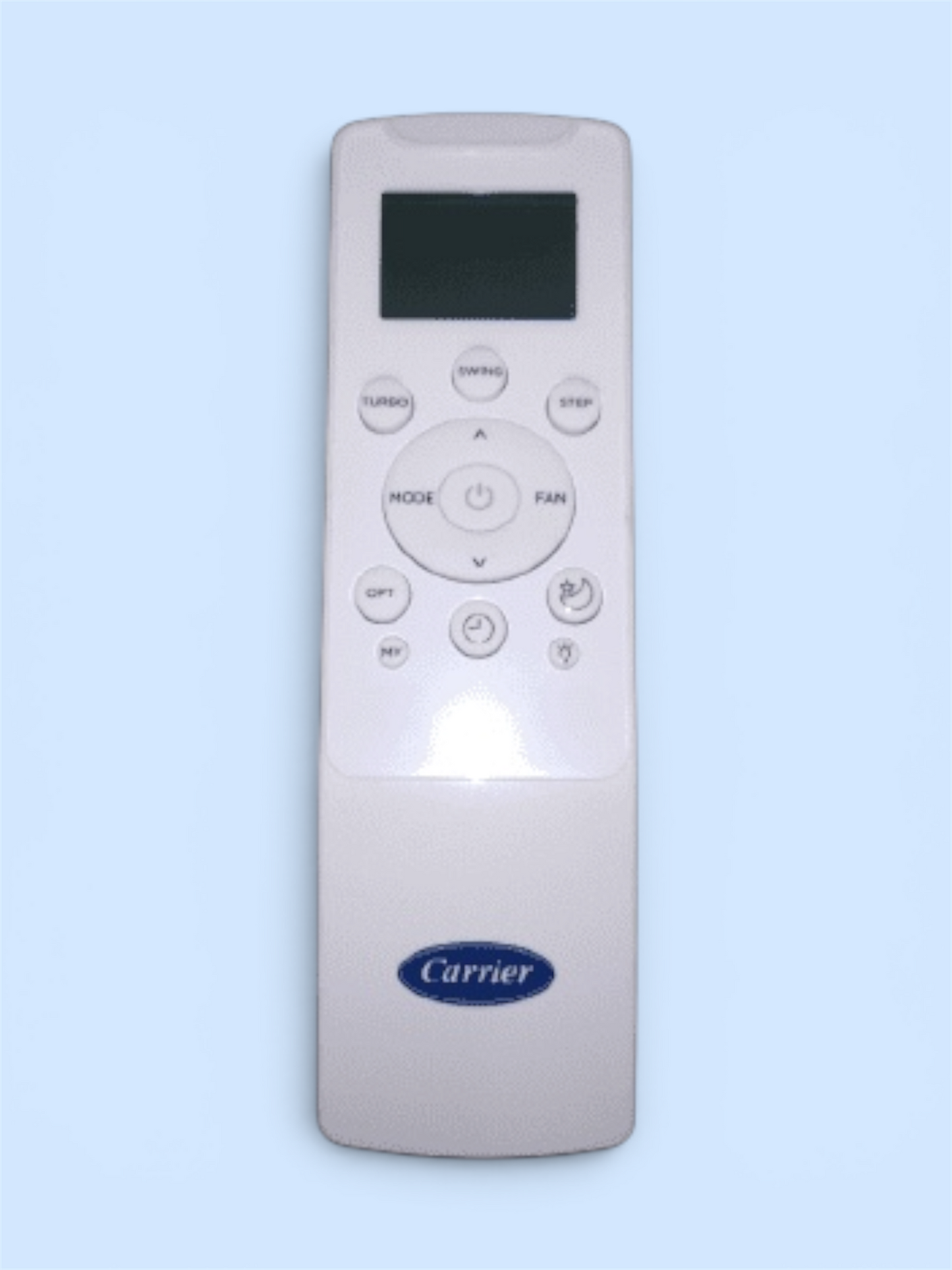 Original Carrier AC Remote Model F 234 front view — genuine replacement India Faritha 2026