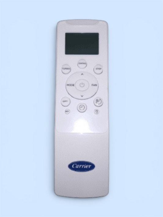 Original Carrier AC Remote Model F 234 front view — genuine replacement India Faritha 2026
