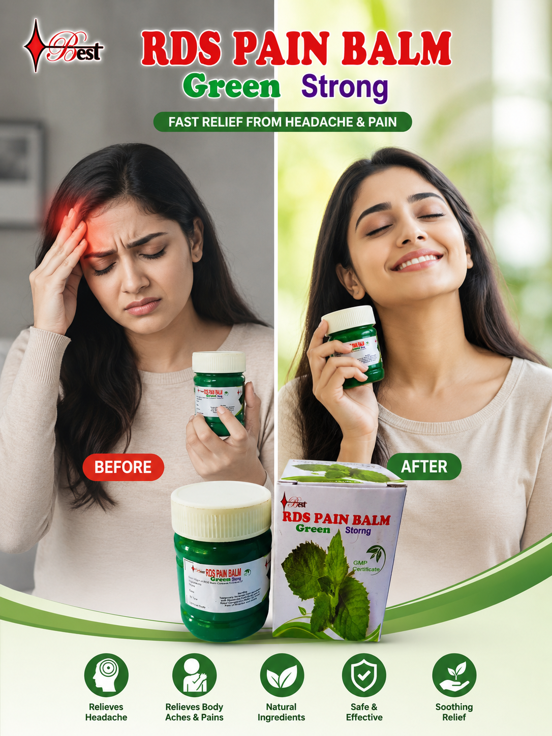 RDS PAIN BALM STRONG Green
