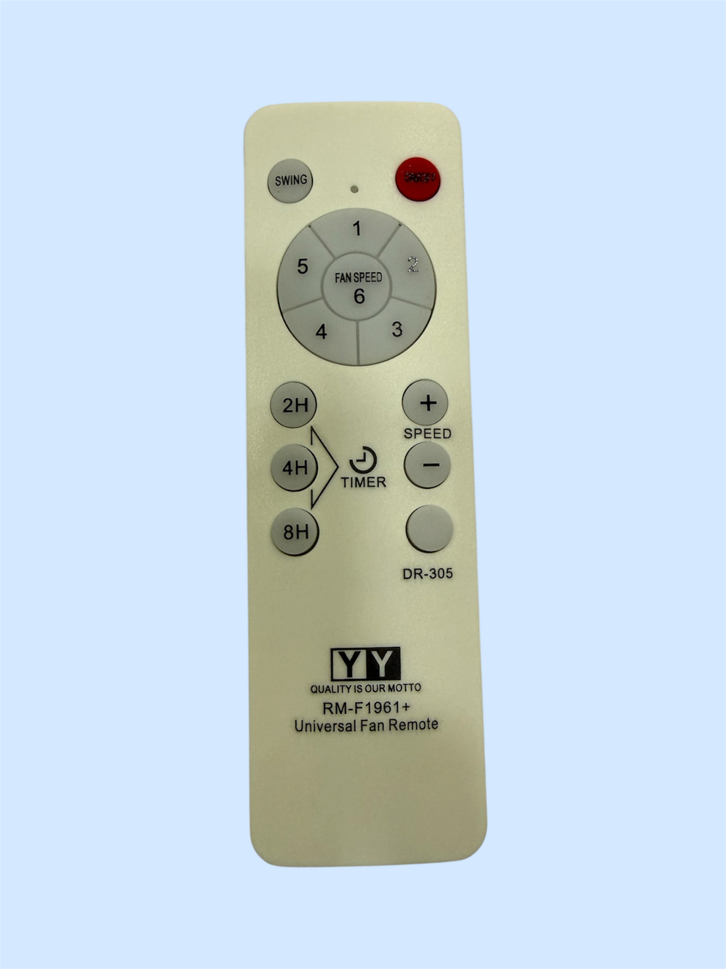 YY RM-F1961+ Universal Fan Remote - 6 Speed, Timer, Swing Control