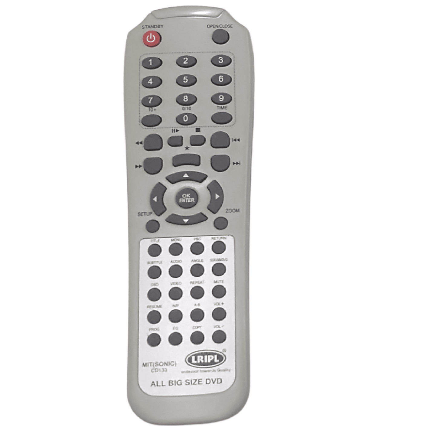 Mitsonic dvd player remote control CD 133  (DV33)