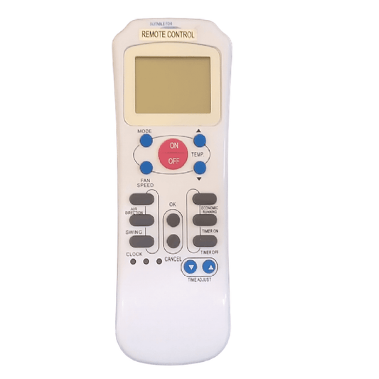 Carrier AC Remote Model 82 R14A front view — compatible split AC India Faritha 2026