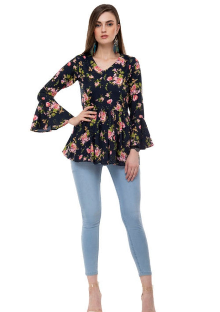 New Look Trendy Crepe Women's Tops - Faritha