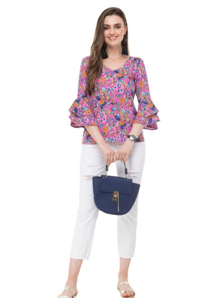 New Look Trendy Crepe Women's Tops - Faritha