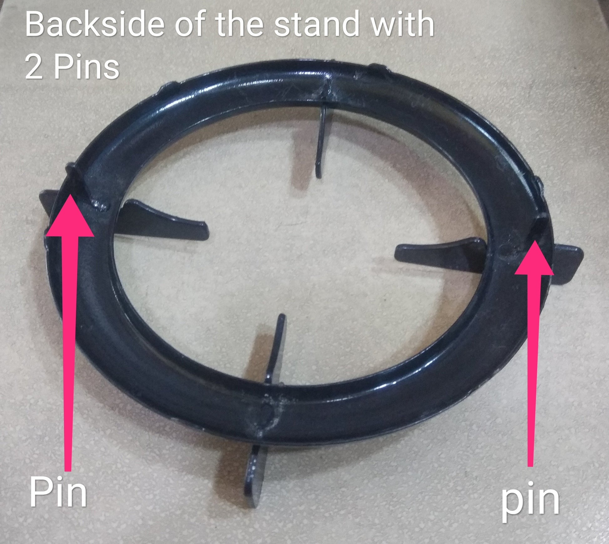 Gas stove round stand top view — durable stable India 2026