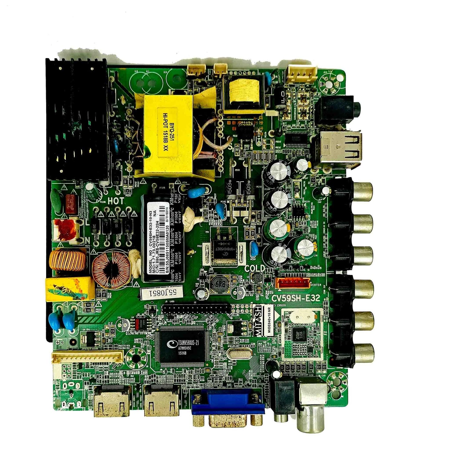 Mother board Suitable for MIDE040V10DX Mitashi LED TV - Faritha