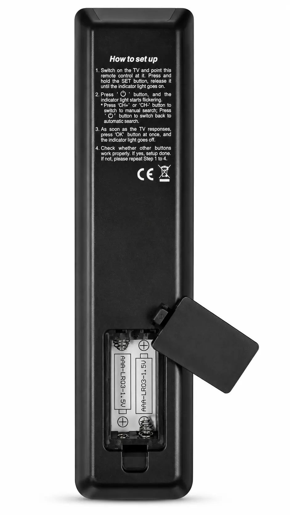 CHUNGHOP TX-01E Universal TV Remote Control for Smart LED LCD TV