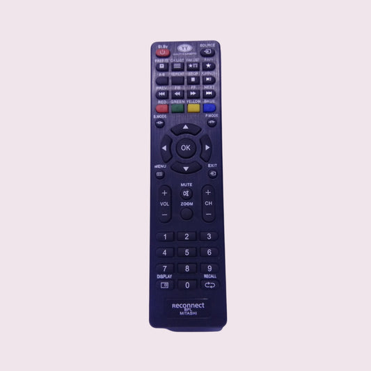 BPL Reconnect Mitashi 3-in-1 LCD TV Remote — universal India Faritha 2026