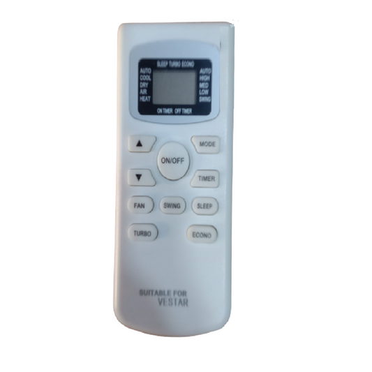 Vestar AC Remote Control Model 116 – Compatible Replacement – Faritha