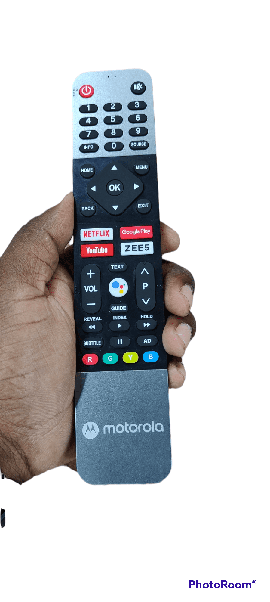 Original Motorola Smart TV Remote – Google Voice Netflix YouTube ZEE5 – Faritha
