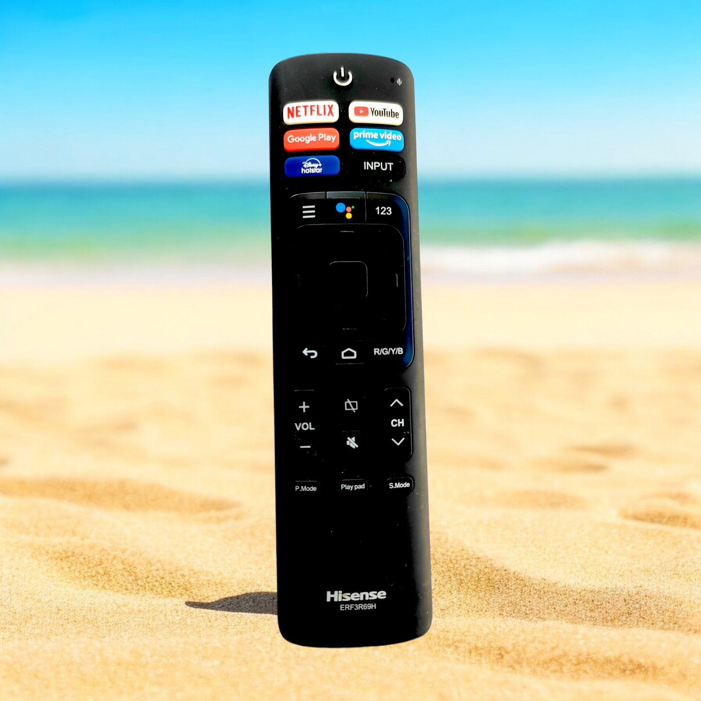 Hisense Smart TV remote Control (ERF3R69H) Youtube, Googleplay,Hotstar ,prime video with voice sensor