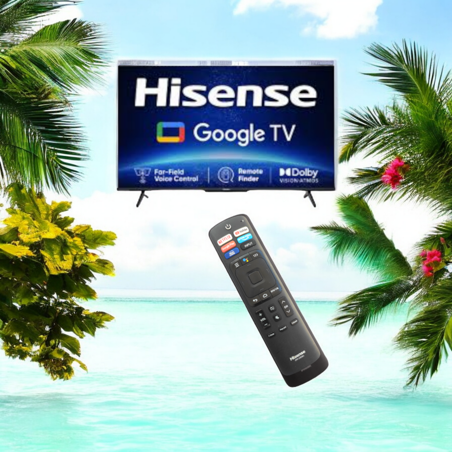 Hisense Smart TV remote Control (ERF3R69H) Youtube, Googleplay,Hotstar ,prime video with voice sensor