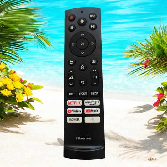 Original Hisense Smart TV remote control Netflix, Prime Video, Youtube, Music, Browser with voice sensor