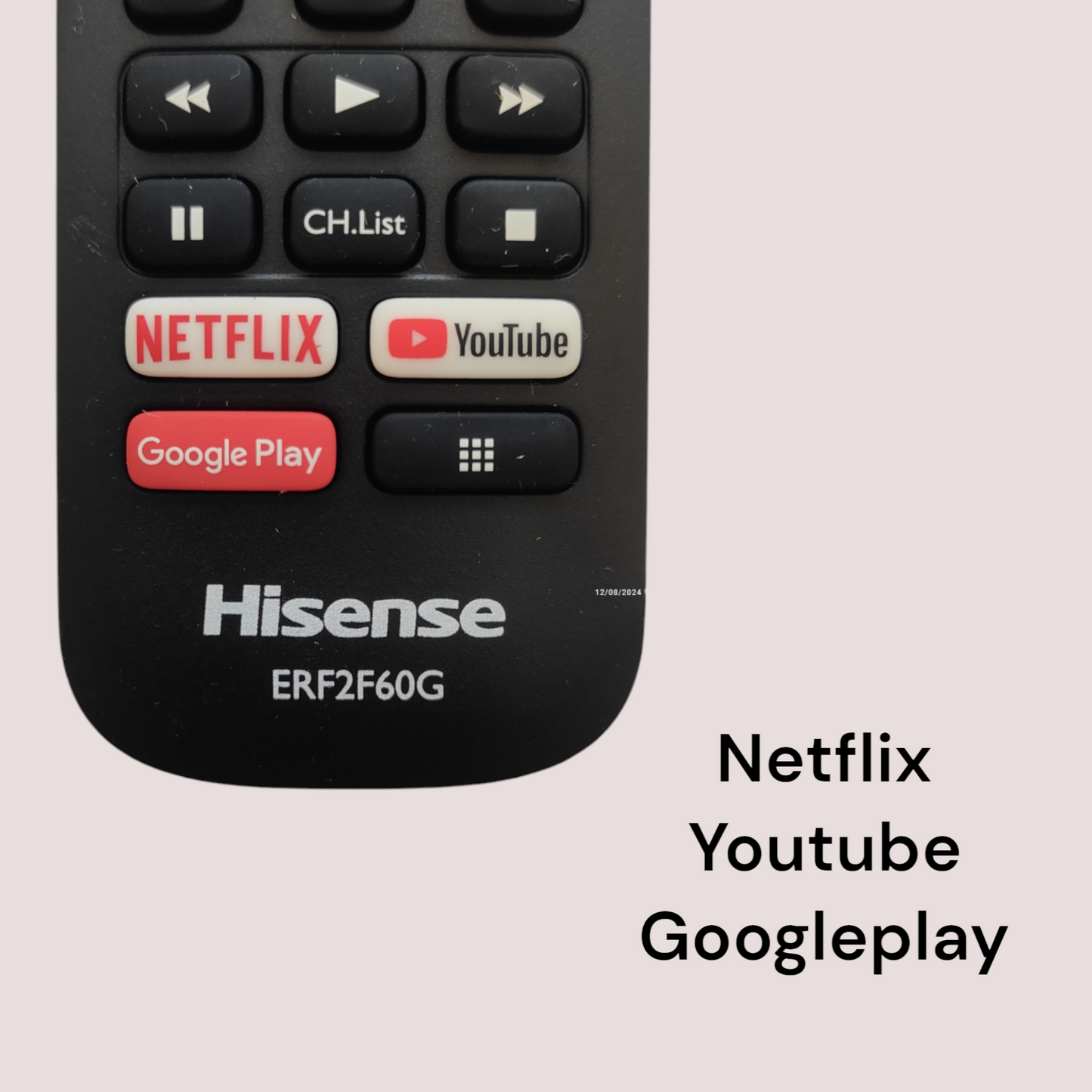 Original Hisense Smart TV remote control Netflix, Prime Video, Youtube, Music, Browser with voice sensor