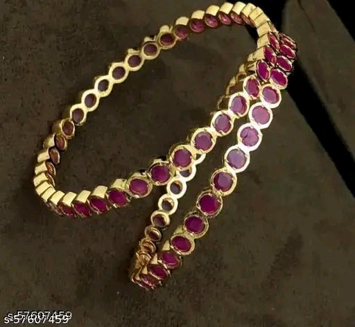 Premium Impon Panchaloha stone bangle 2.6 — microplated India Faritha 2026
