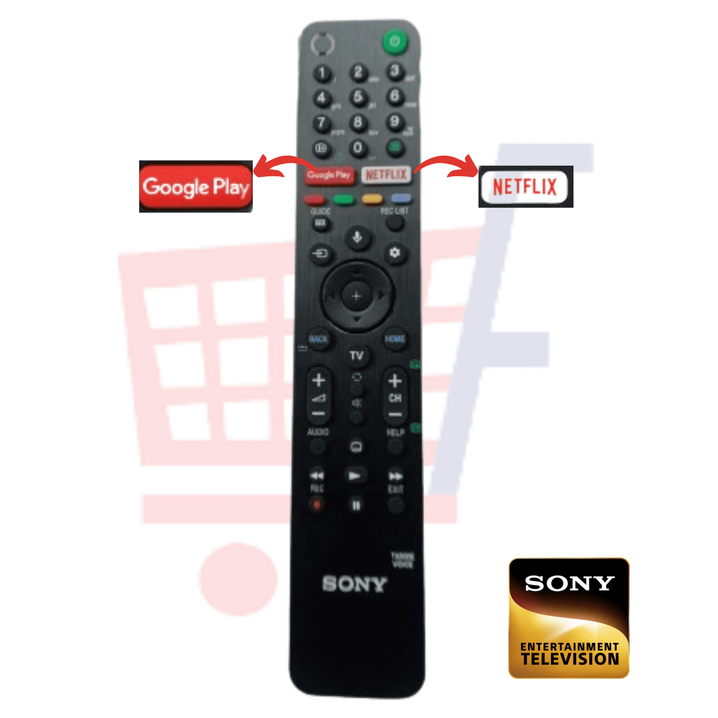 Original Sony Smart TV Remote with Google Assistant | Voice-Controlled Remote with Netflix & Google Play Buttons – Buy Online in India#