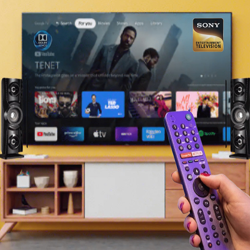 Original Sony Smart TV Remote with Google Assistant | Voice-Controlled Remote with Netflix & Google Play Buttons – Buy Online in India#