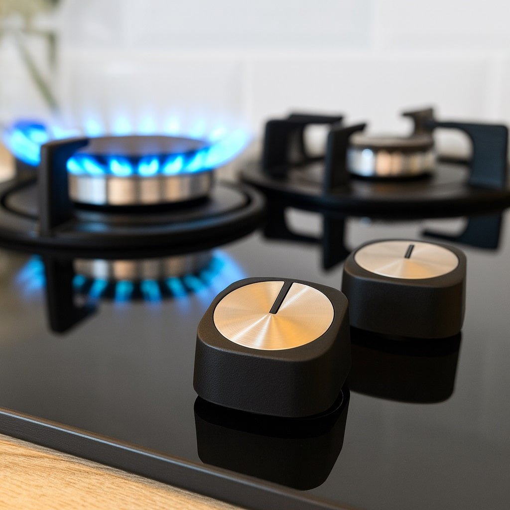 Square Metal Gas Stove Knob – Replacement for Cooktops & Hobs #