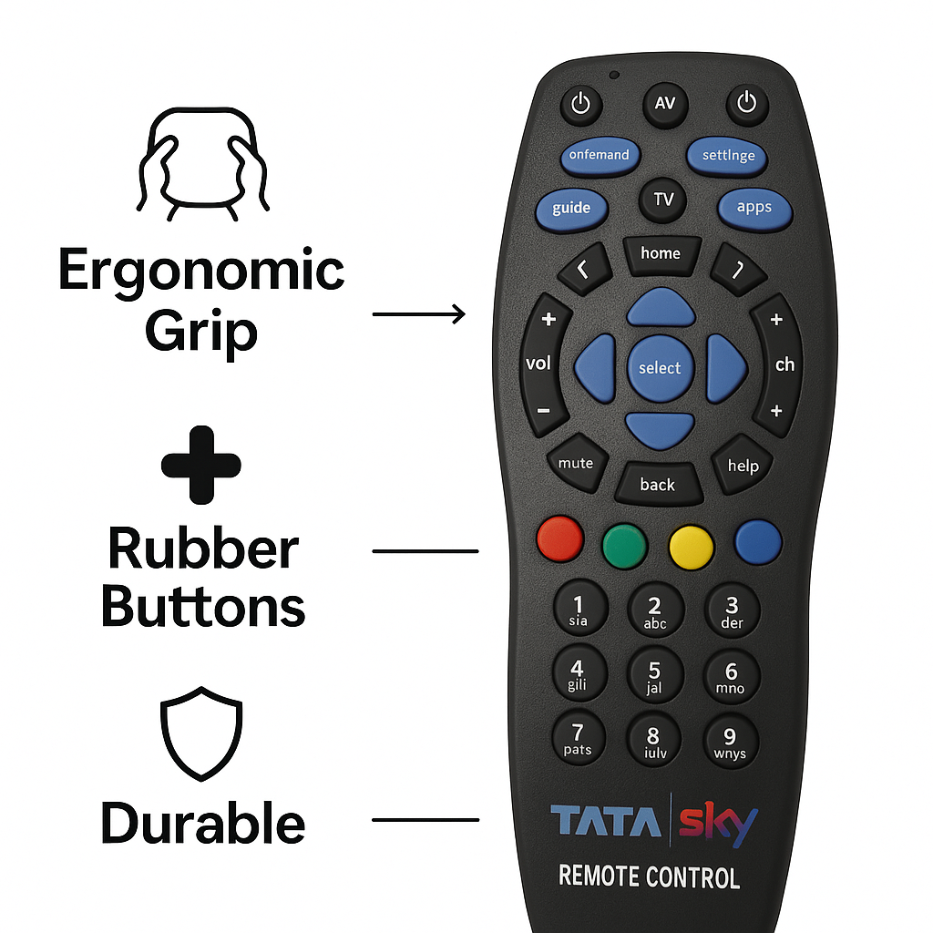 TataSky Set-Top Box Remote Control – Compatible Replacement (New)