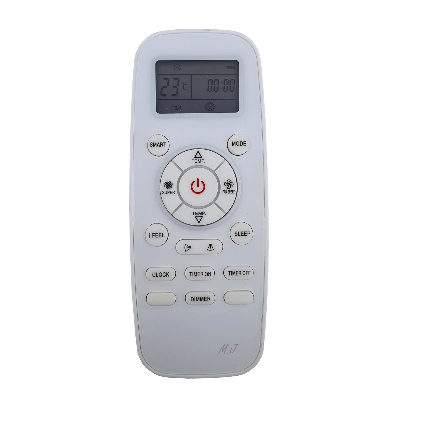 Blue Star AC Remote back view — 2 AAA batteries plug play India Faritha
