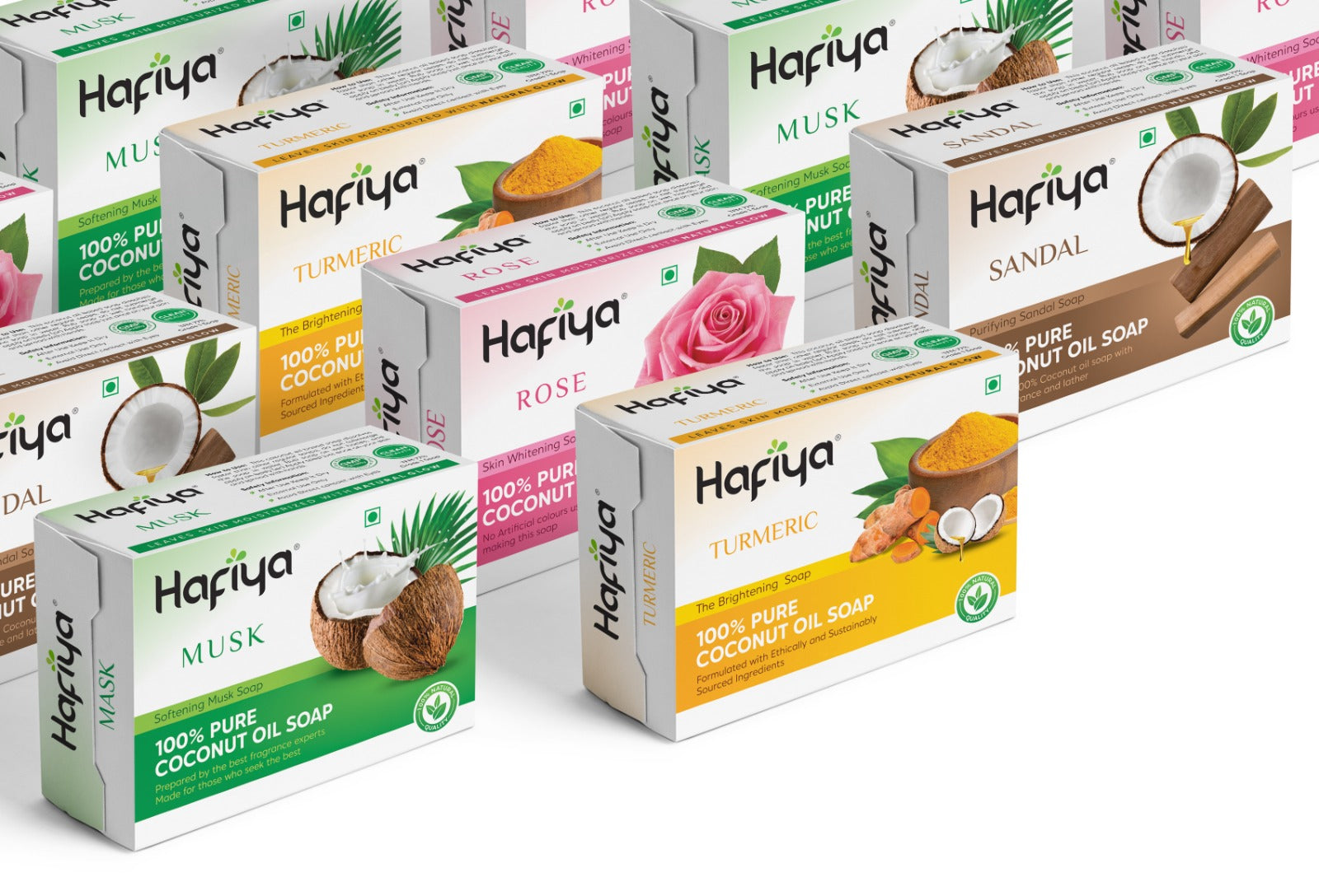 Hafiya 100% Coconut Oil - Rose Soap - Faritha