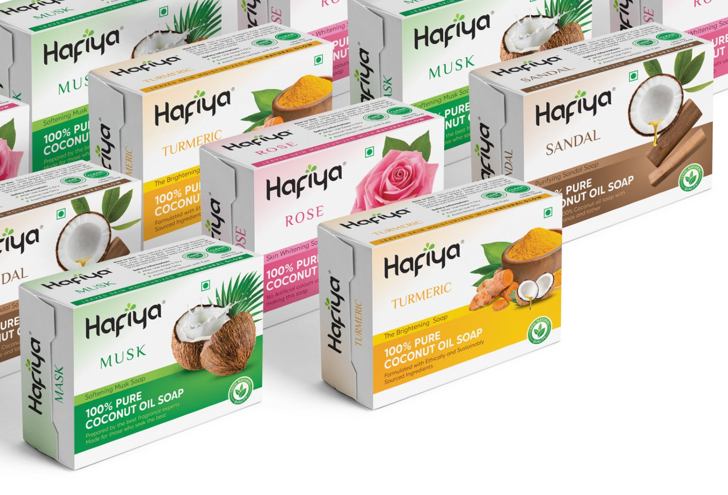 Hafiya 100% Coconut Oil - Turmeric Soap