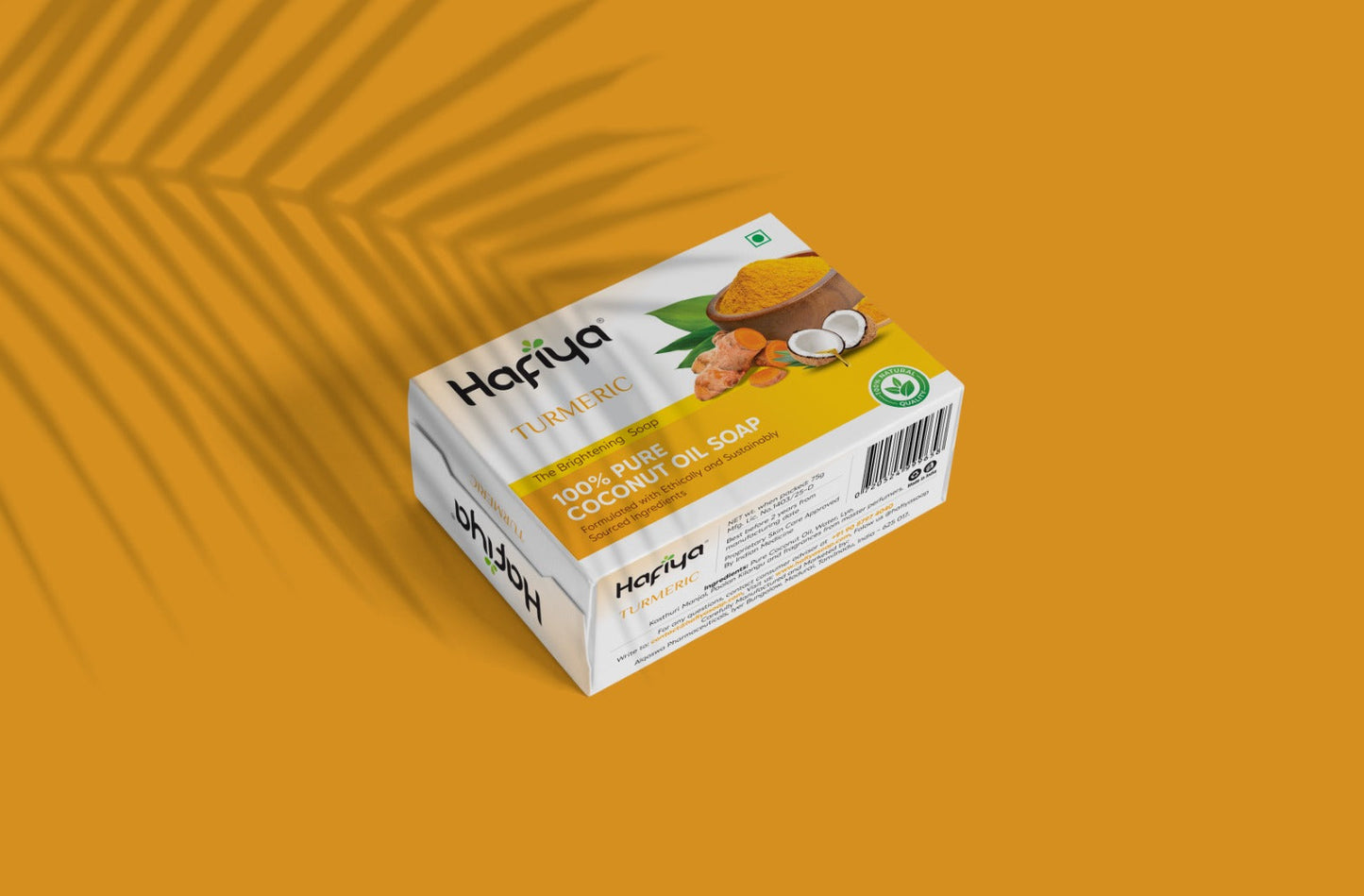 Hafiya 100% Coconut Oil - Turmeric Soap - Faritha
